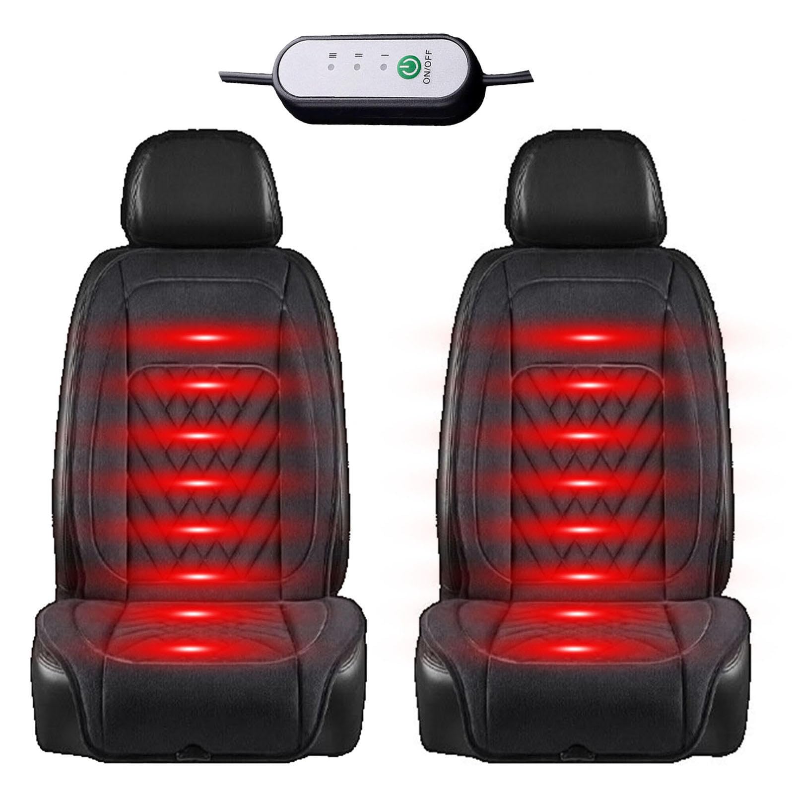 Weiche Warme Sitzbezüge Universelle Passform für Auto, SUV, LKW,BlackDouble-SeatD
