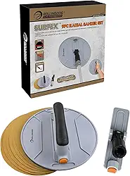 ROLLINGDOG Lixadeira Para Drywall 9' - Radial Com 6 Lixas, Cabo De Borracha E Rosca Fêmea Limpeza Polimento Madeira, Metal (Gancho Argola)