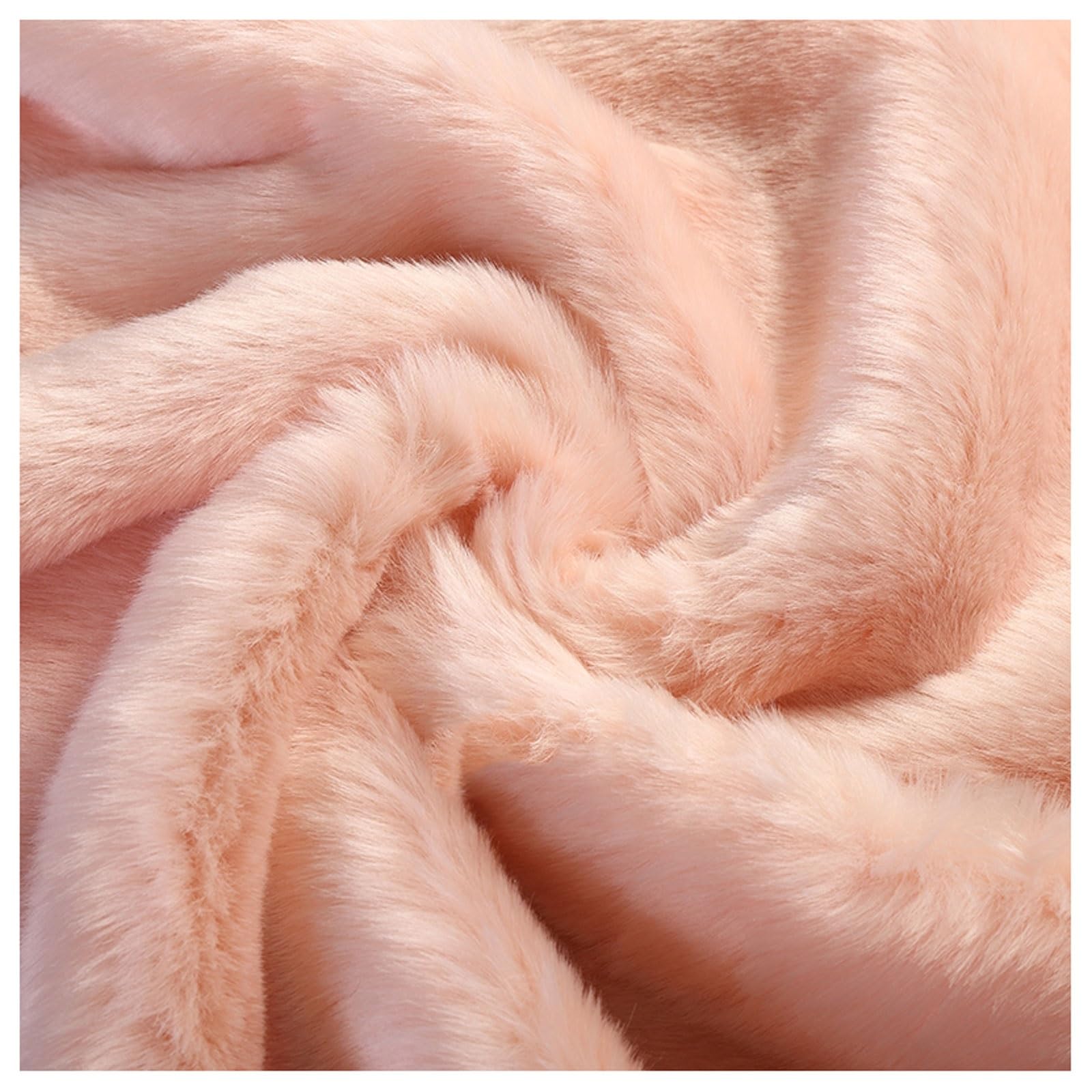 Faux Fur Plush Shaggy Faux Fur Fabric 2.8cm Long Pile Fur Fake Fur Materials, Soft and Fluffy Craft Fabric, for DIY Arts, Crafts, Apparel, Costume, Rug, Accessories, 50x20cm/50x180cm (Color : Pink 4