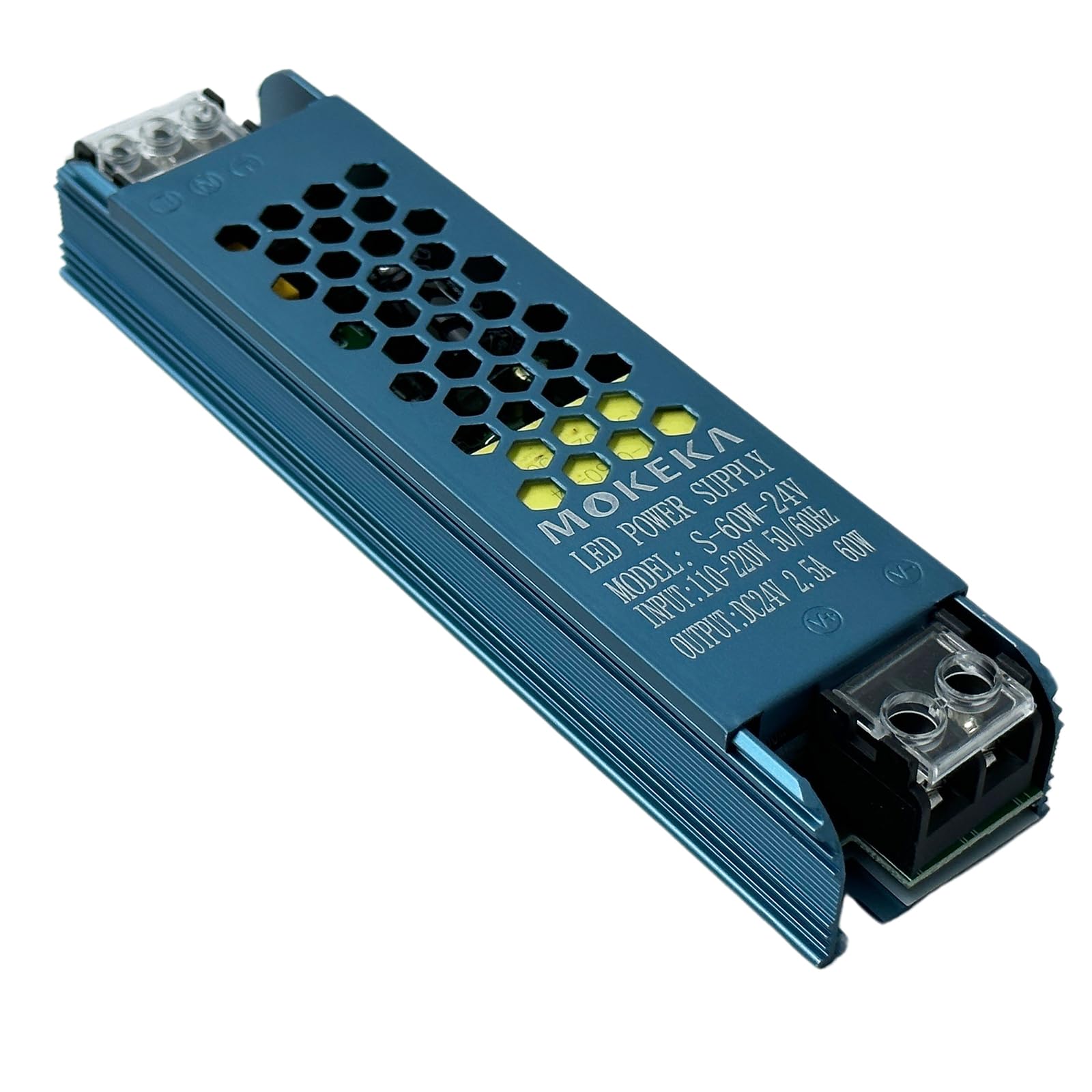 Alimentatore 24V 2.5A 60W, Trasformatore AC 110/220V a DC, MOKEKA Interruttore di Alimentazione Elettrica per Tensione