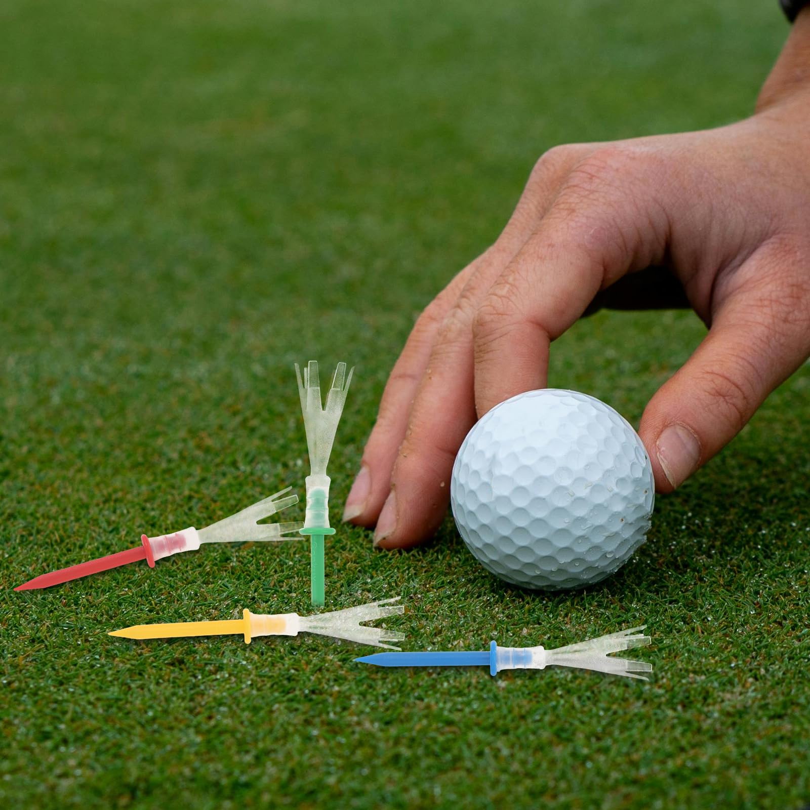 Abaodam Tees de Golf pour Drives Plus Droits en Plastique Incassables Lot de 16 Swing Constant, Tees de Golf Réutilisables Couleur Aléatoire pour Practice et