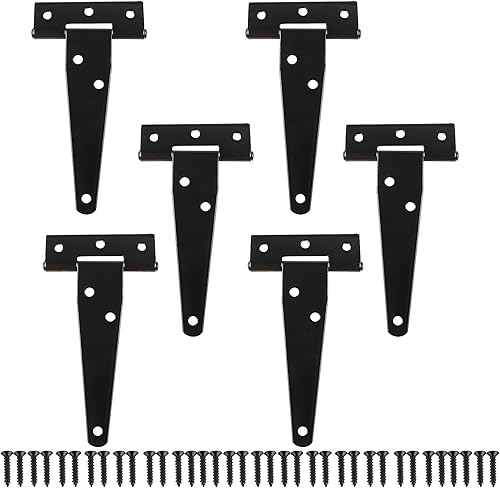 TamBee Bisagras de correa en T, bisagras ligeras para puerta de granero, bisagras de puerta de cobertizo, bisagras rústicas, correa de puerta,