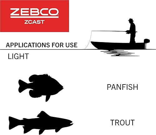 Miniatura 4 de Zebco Z-Cast Casting Fishing Rod, 2-Piece Durable Z-Glass Fishing Pole, Comfortable EVA Rod Handle, Shock-Ring Guides