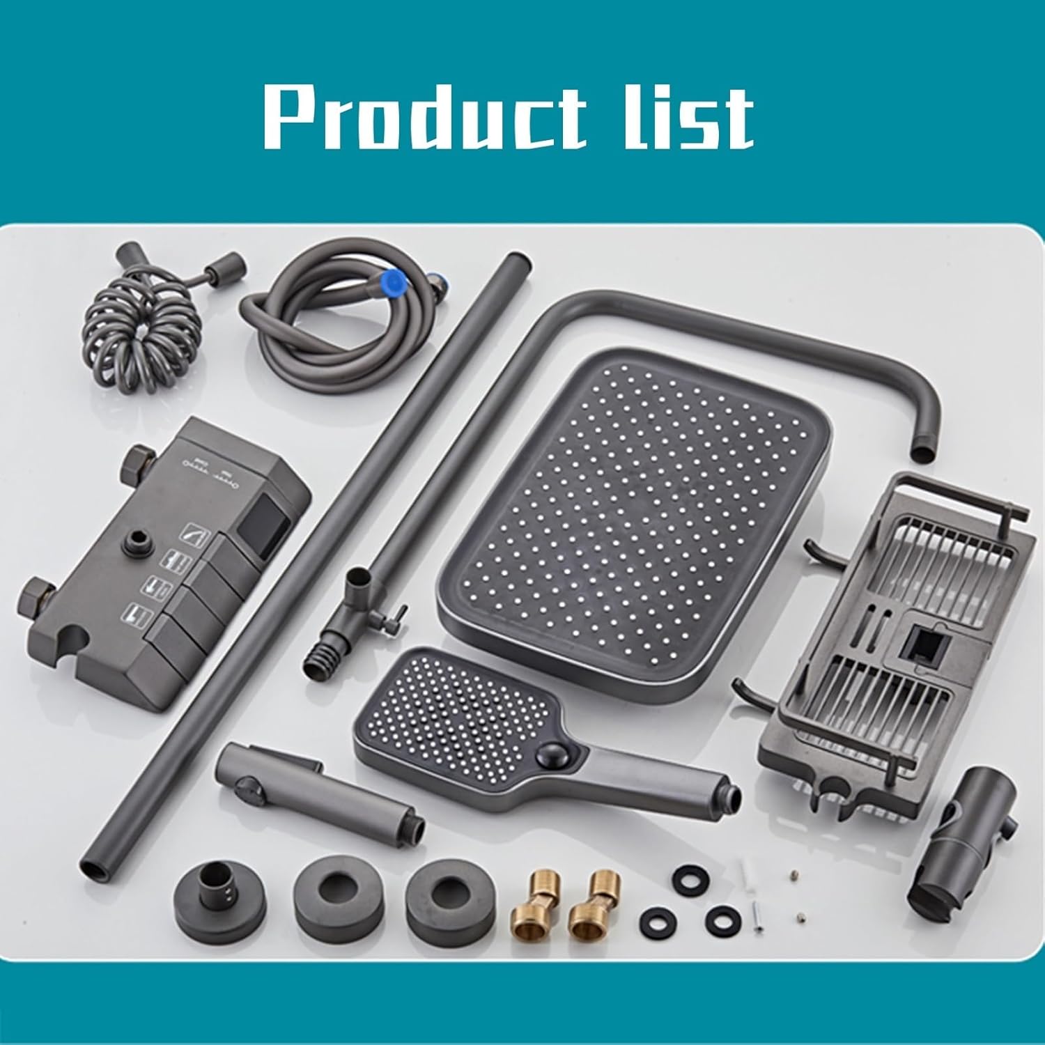 Shower Faucet Set Exposed Shower System Fixture Set Bathroom Shower Faucet Combo Unit Set Dual Function