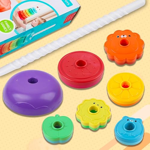 Miniatura 3 de LBAIBB Spinning Stacking Toys,Spin Toys for Toddlers 1-3,Strong ABS Plastic,Rainbow Spin Tower,Autism Sensory Learning Toy,Suitable for Gifts for