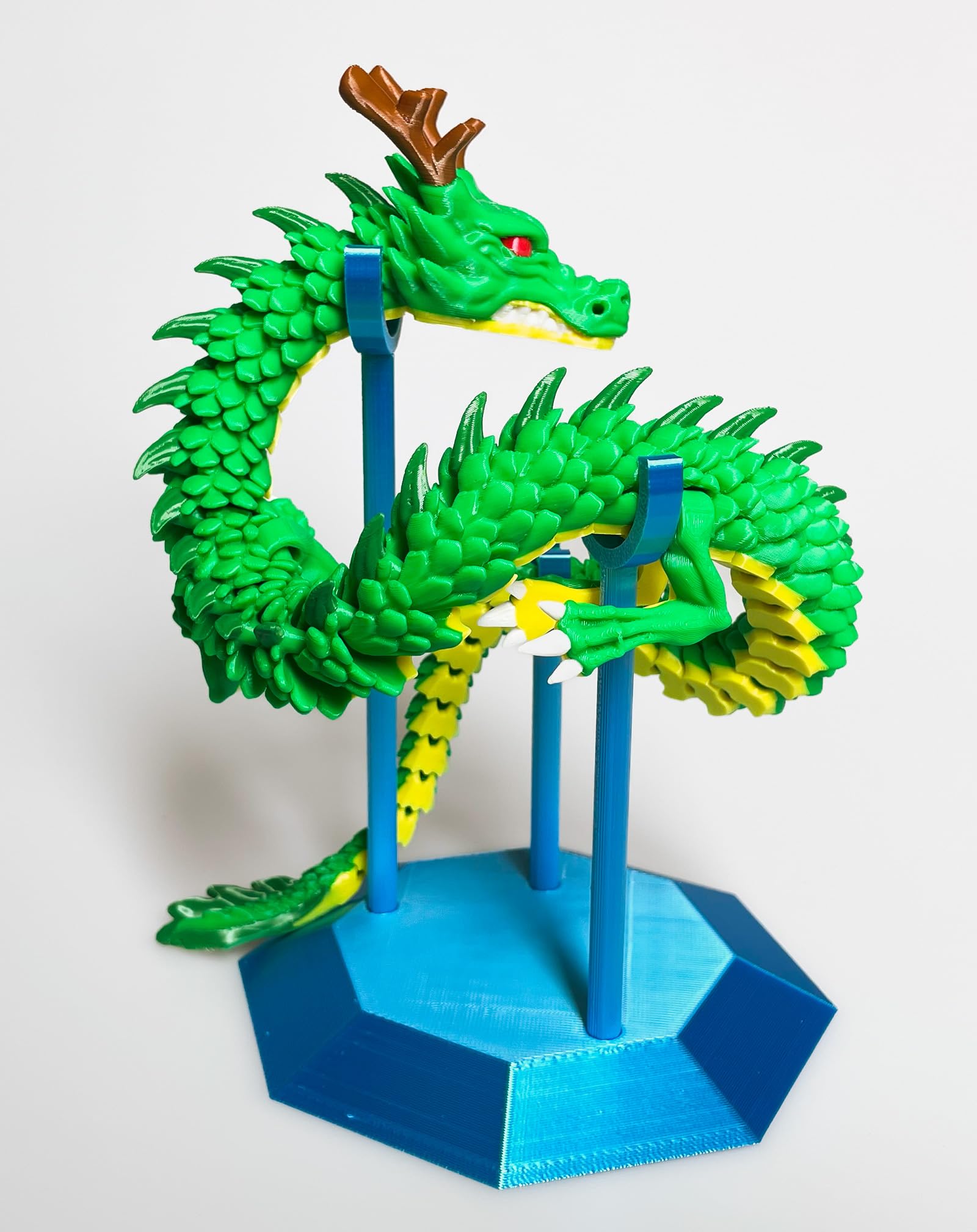 Whattiho 3D Printed Dragon Display Stand, PLA Dragon Holder, Fits