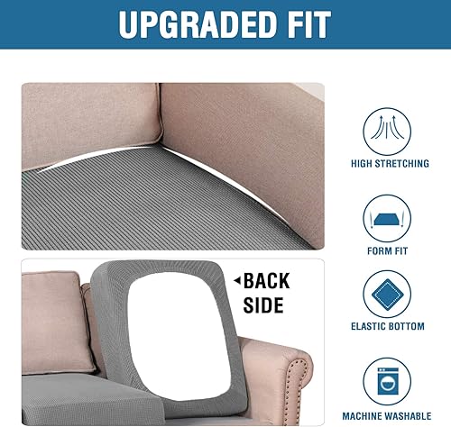 Miniatura 9 de H.VERSAILTEX Funda para sofá, 1 pieza, fundas de cojín grandes para sofá, 2 piezas, paloma