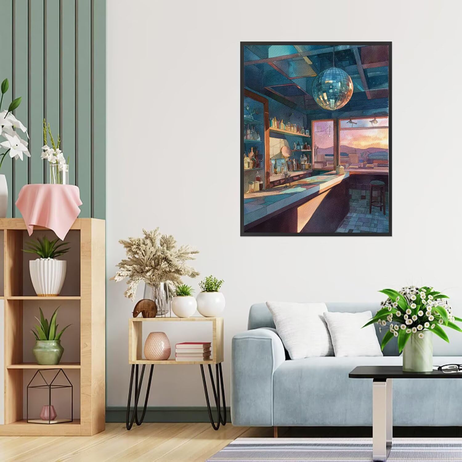 Dipingere con i Numeri Adulti tramonto, Cartoni animati Dipingere con i Numeri Bambini DIY Kit, Set Premium con Pennelli, Decorazione Casa & Creativo Regalo, Attività di Tempo libero 90x120cm z-260
