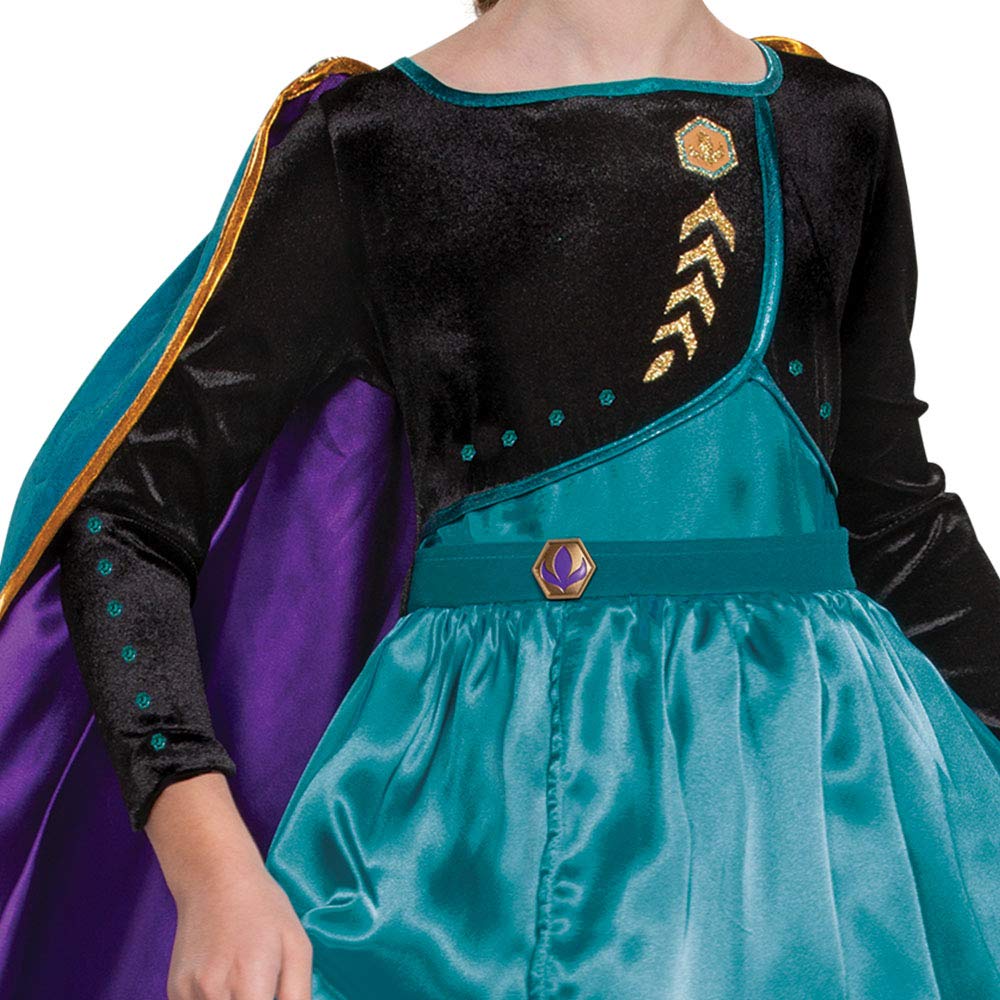Disney Kraina Lodu 2 kostium Anny dla dziewcząt, prestige Glam Dress and Cape