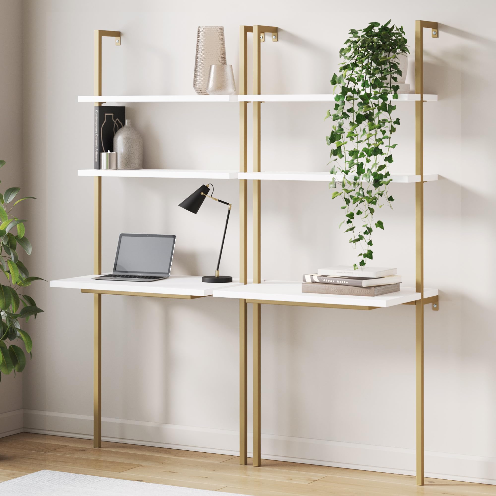 Amazon.com: Nathan James 66002 Theo 2-Shelf Industrial Wall Mount