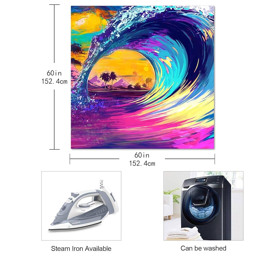 美しい！型絵染『風景画タペストリー』 美しい！型絵染『風景画タペストリー』 美術品・アンティーク