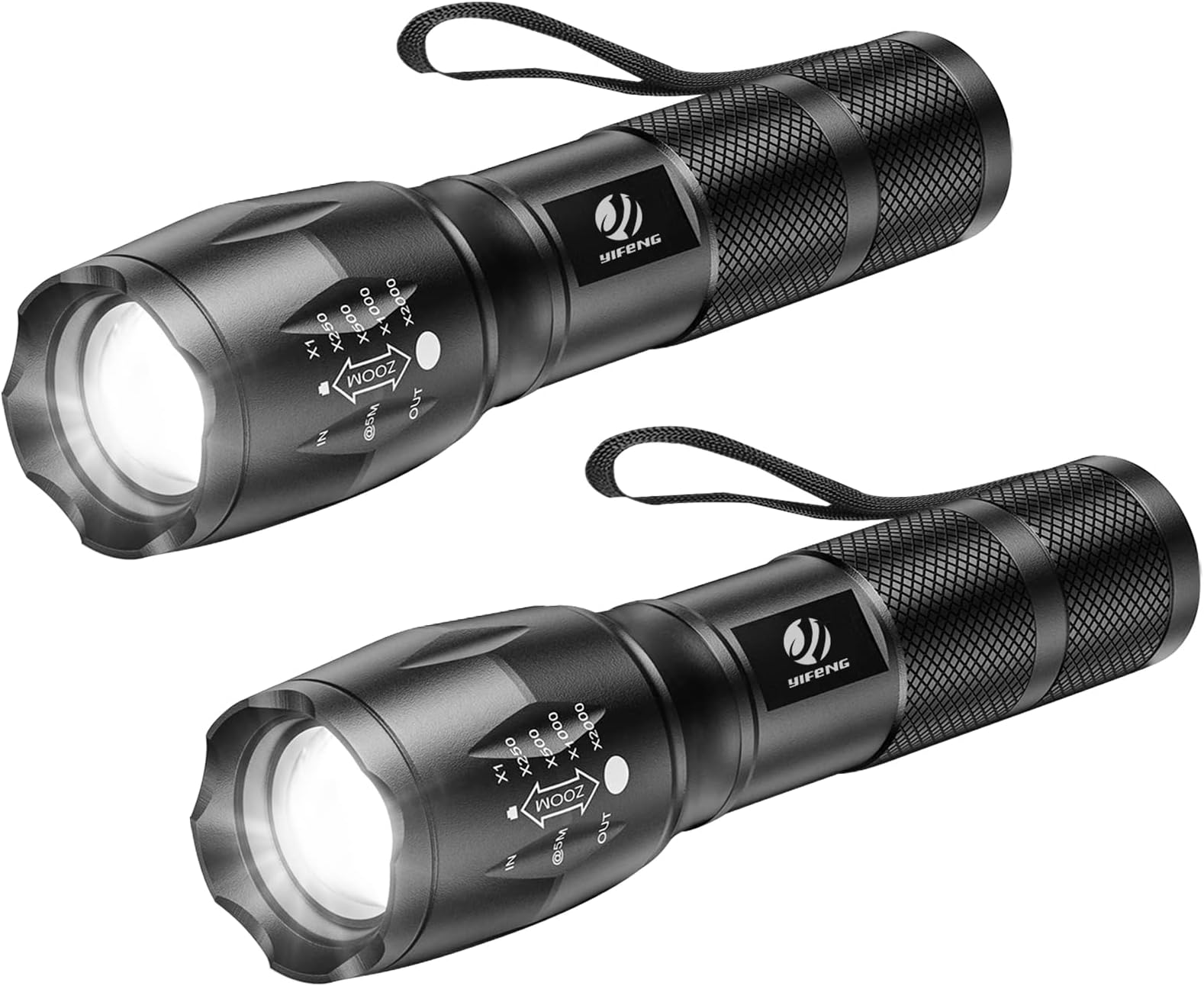 Lampe de poche LED lumière rouge 1 pack, Zoomable, résistant à l'eau, 1