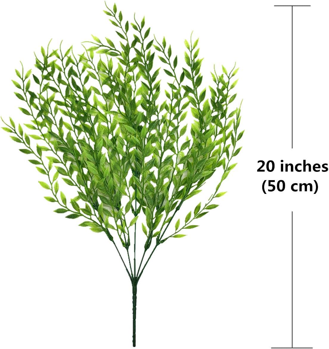 Artificial Weeping Willow, Plastic Plants Greenery Shrubs, Fake Hanging Vine Ivy Garland Outdoor Indoor Home Garden Verandah Parterre Wall Baskets Table Decoration UV Resistant 4 pcs - Image 4