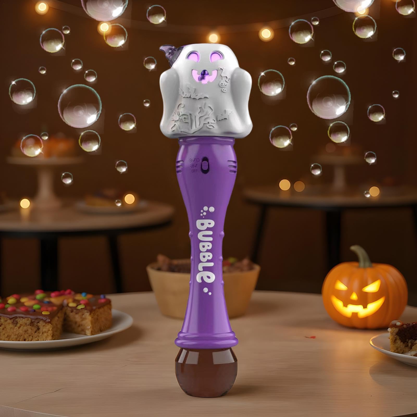 Maszyna do robienia różdżek bąbelkowych świąteczna zabawka outdoorowa ze światłem i | Automatyczna maszyna do baniek baniek na Halloween, na imprezę, podwórko, park, plac zabaw, żłobek, prezent świąteczny