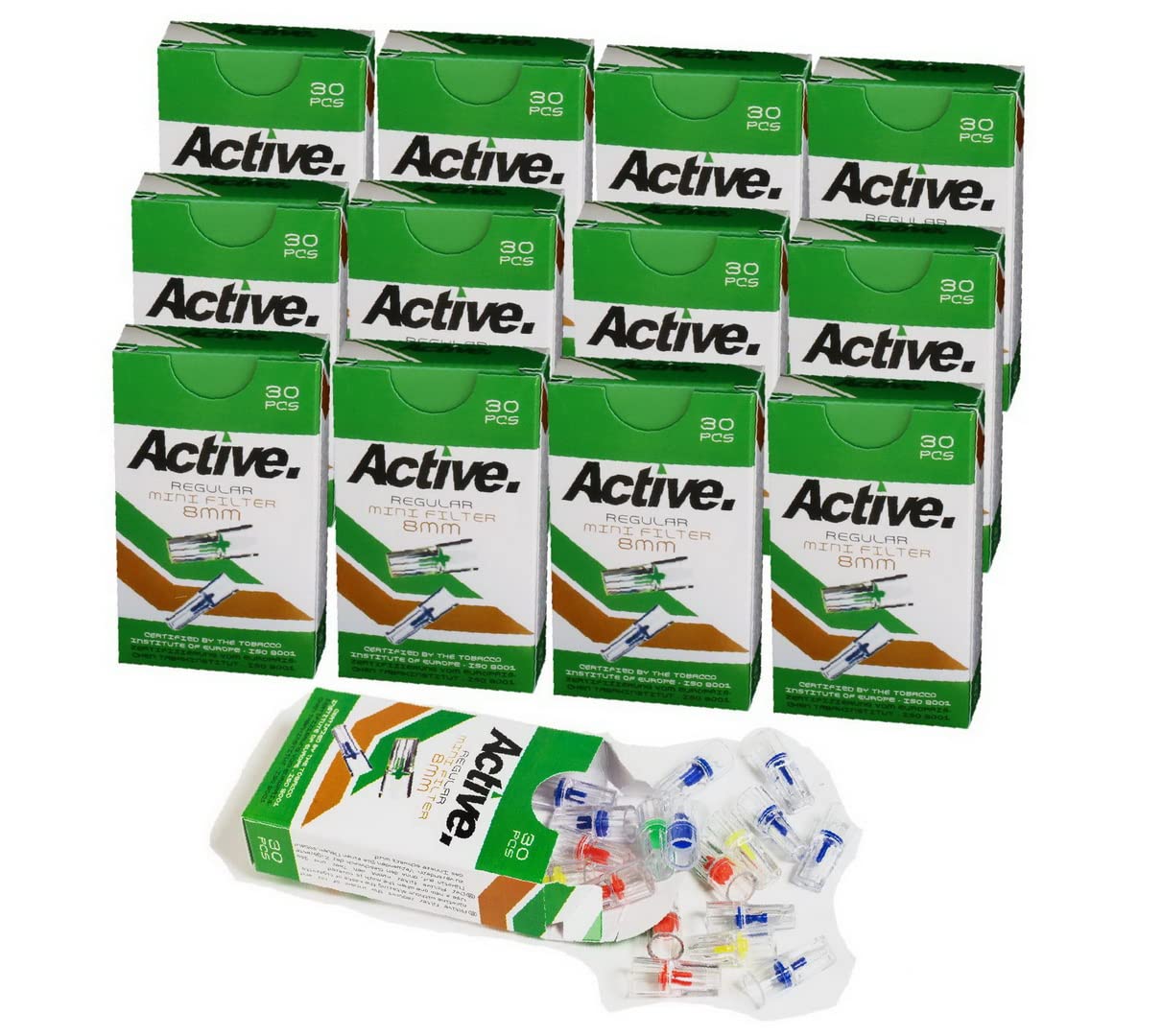 Buy ACTIVE.Disposable filters 8mm / Pack 12 x 30 = 360 mini filters