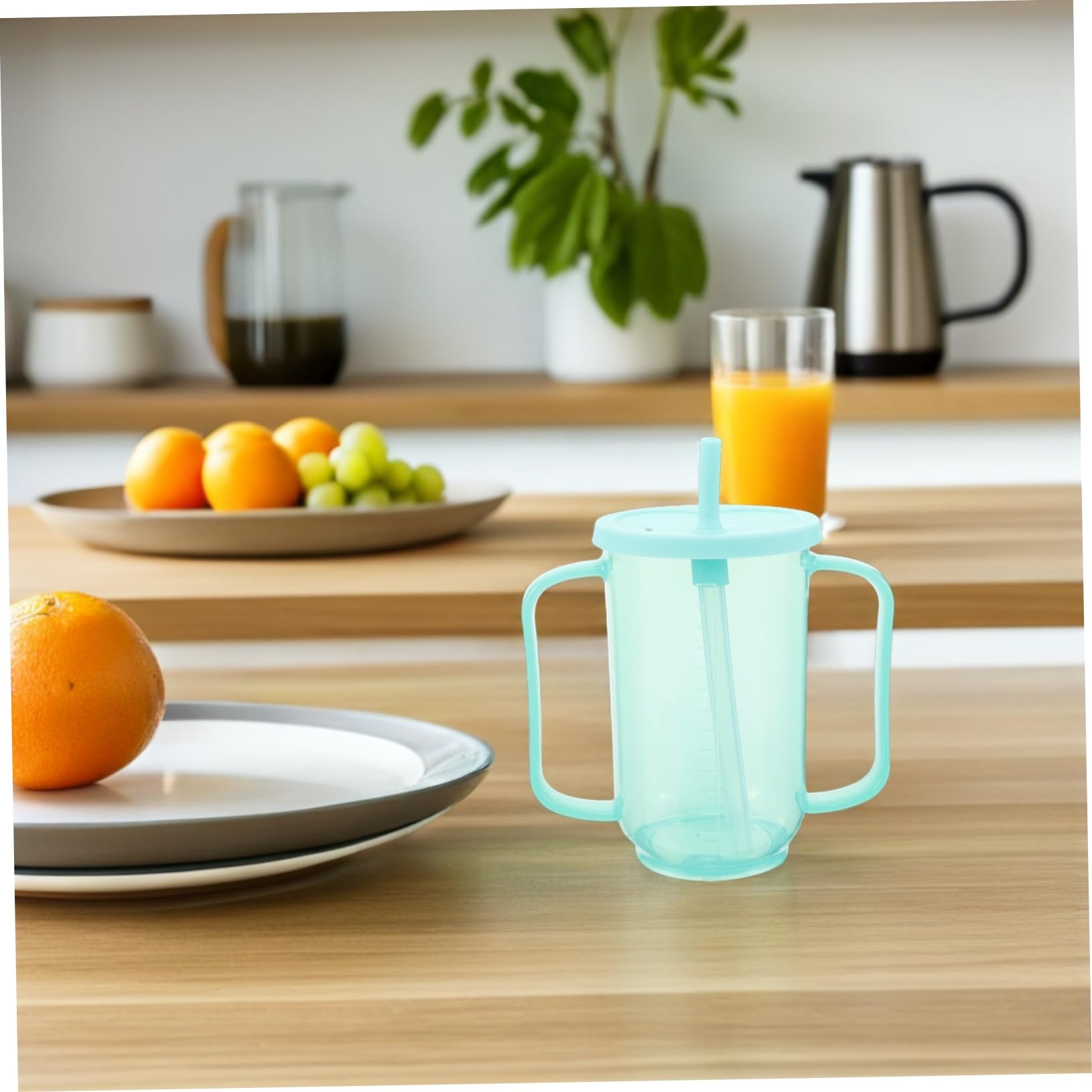 PACKOVE 2pezzi Tazza Per Bere Per Anziani Con Beccuccio Flusso Controllato Antirovesciamento Adatta Per Pazienti Allettati e Adulti Disabili Senza Perdite