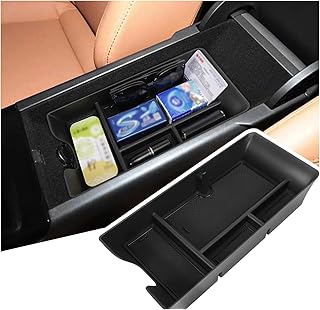 Center Console Organizer Compatible with 2025 Camry Accessories, Armrest Storage Box Glove Organizer Tray Secondary Insert with Coin and Sunglasses Holder