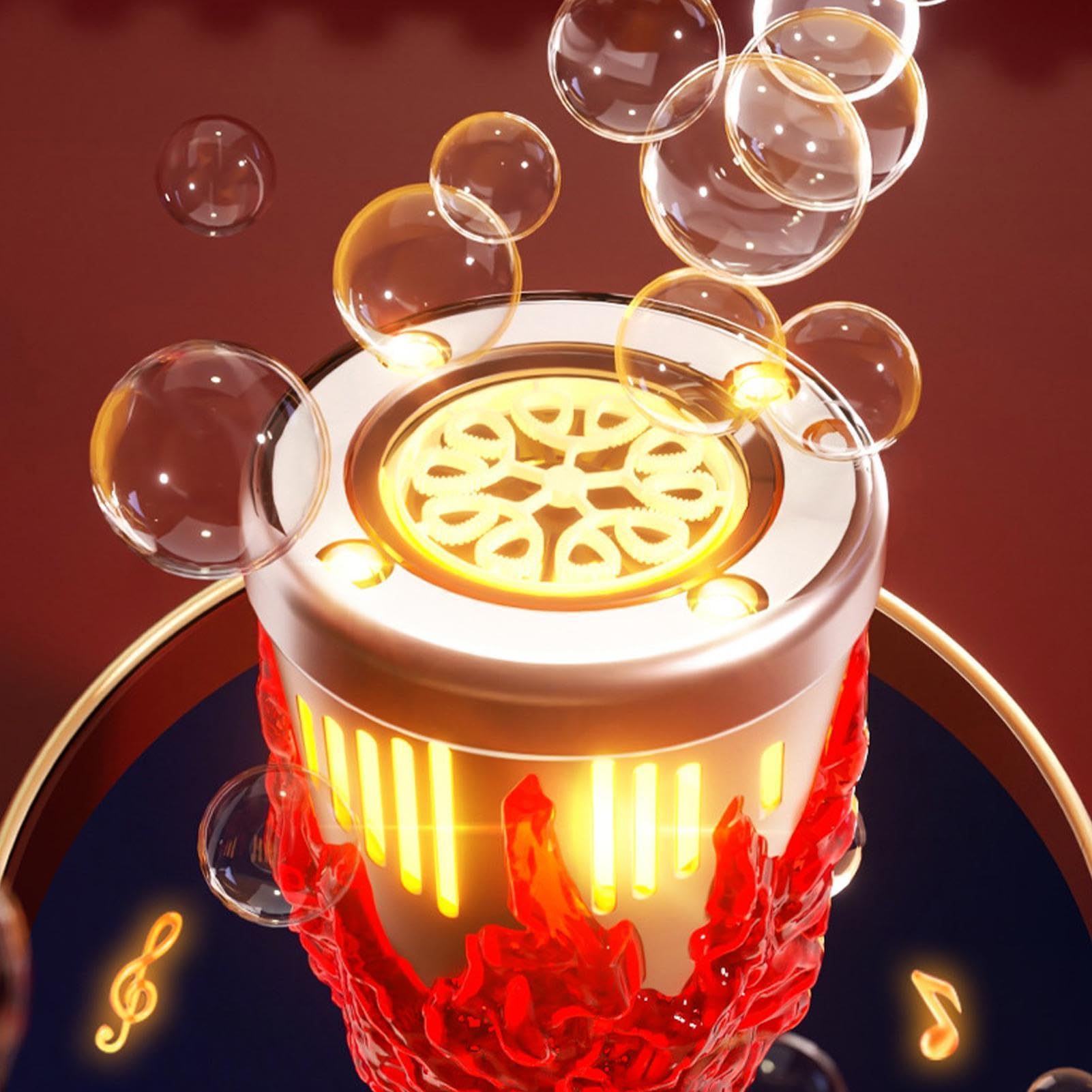 Machine à bulles portative – Souffleur automatique lumineux, torche LED, fabricant à piles, jouet d'extérieur pour les tout-petits et les | Fête musicale, activité d'été, jeu dans le