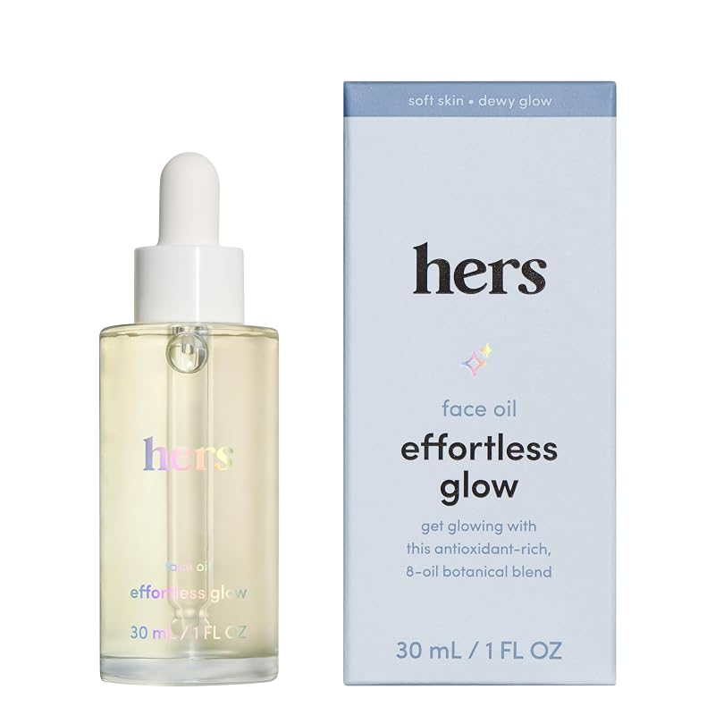 Óleo facial hers Effortless Glow com jojoba, tea tree e rosa mosqueta – 30 mL