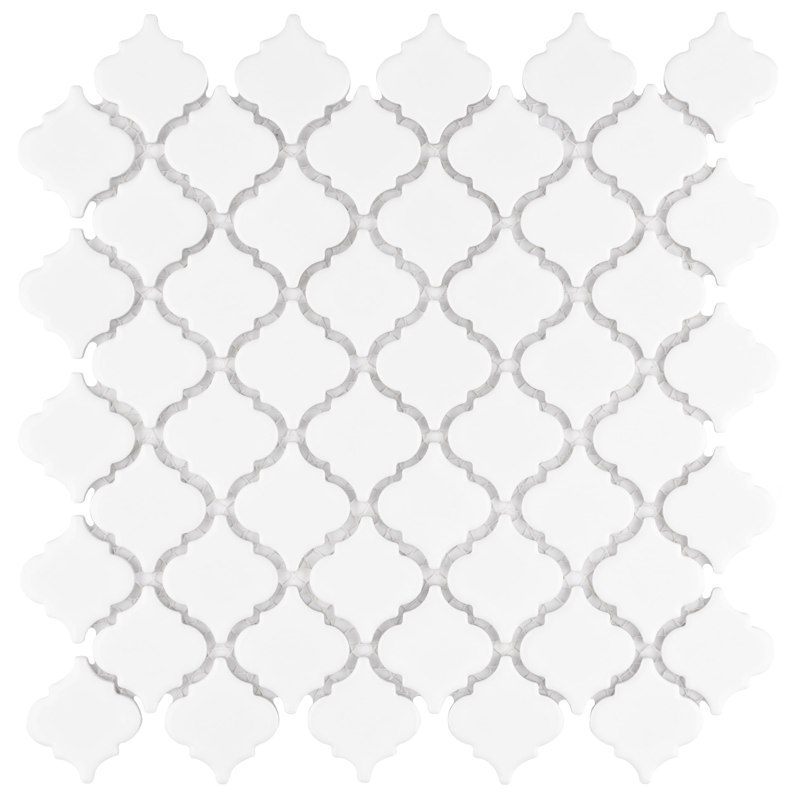 Merola Tile Hudson Tangier - Azulejo de porcelana blanca brillante de 12-3/8 x 12-3/8 pulgadas