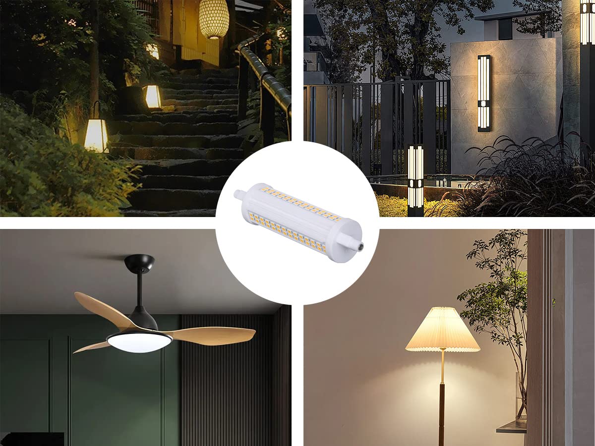 4 Pezzi Lampada Led R7S 118mm Dimmerabile, 20W=250W 2500lm, Diametro 30mm, Angolo Luce 360°, Bianco Neutro 4000K