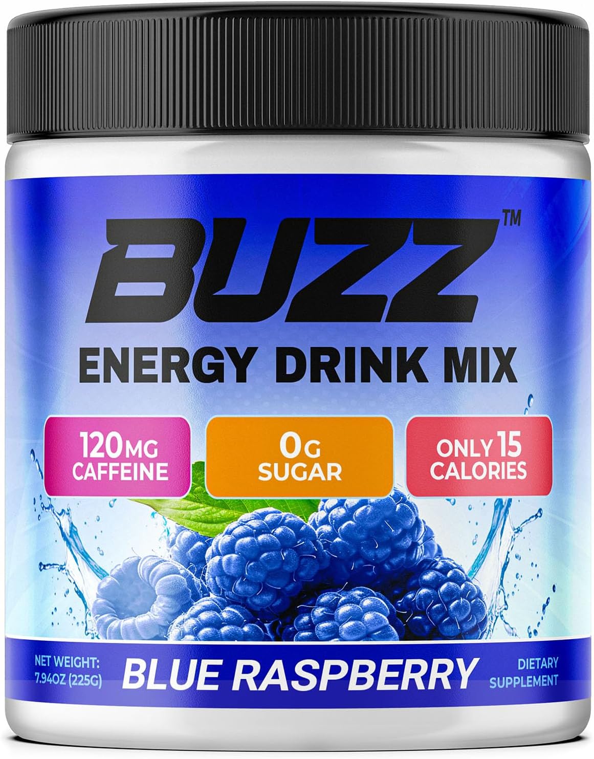 Energy Powder Drink - Energy Boost Drink Mix - Sugar-Free Energy with Antioxidants - Morning Kickstart and Sports Nutrition Endurance Product - 30 Servings, Blue Raspberry, 8 Ounces
