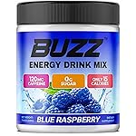Morning Buzz Energy Drink Powder - Energy Boost Drink Mix - Sugar-Free Energy with Antioxidants - Morning Kickstart and Sports Nutrition Endurance Product - 30 Servings, Blue Raspberry, 8 Ounces