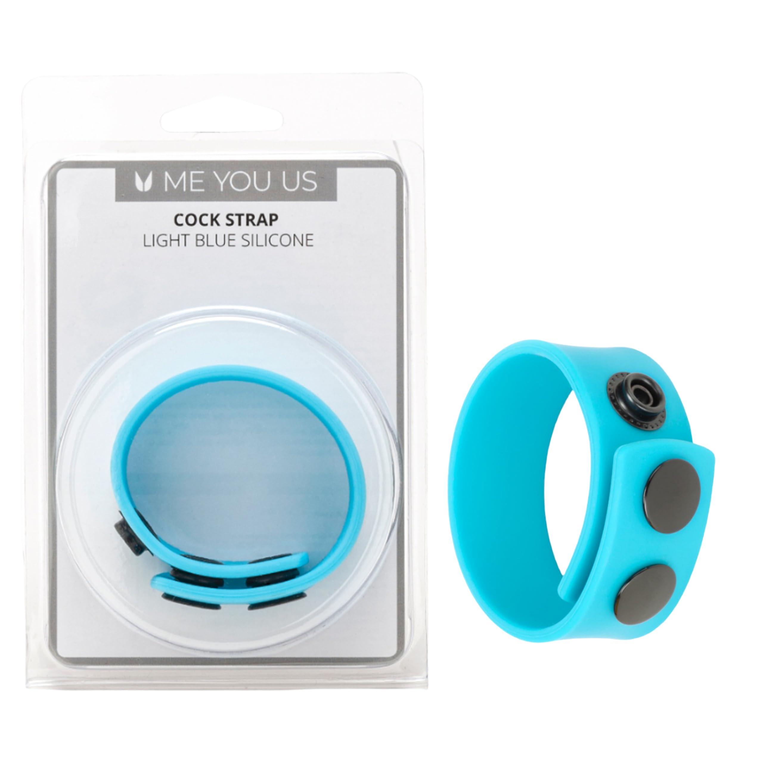 Me You Us - Cinturino in silicone blu chiaro - Regolabile e confortevole Enhancer da uomo - Mantiene le erezioni più a lungo intensificando le sensazioni