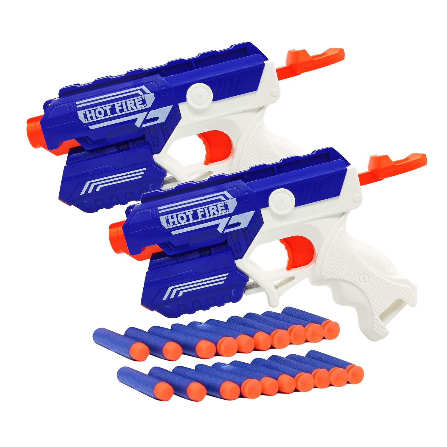NHR Combo Set of 2 Foam Blaster Gun Toy, Safe and Long Range Shooting Gun, (10 Foam Bullets and 10 Suction Dart Bullets) Grey (B095PP7VV8) Amazon Price History, Amazon Price Tracker