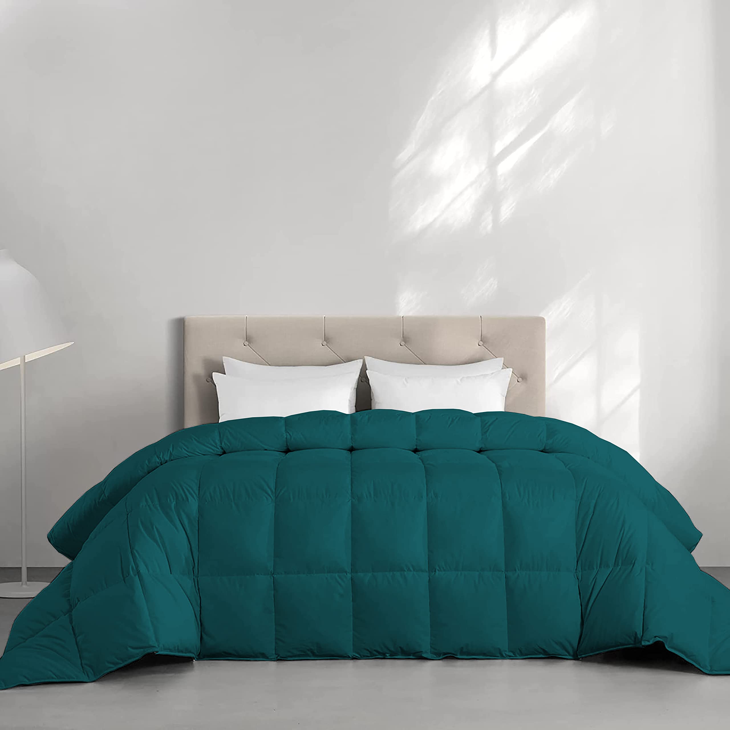 400 GSM Comforter Single Bed Winter Blanket/Rajai/Quilt/Dohar (60"x 90") Box Stitch Winter Comforter for Single Bed Teal Color-picture-26