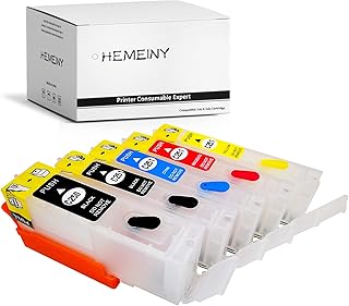 HEMEINY Empty Refillable Ink Cartridges Replacement for Canon PGI-250 CLI-251,Works with PIXMA MG5420 IP7220 MX722 MX922 MG5520 MG6420 MG5620 MG6620 MG5522 iX6820 Printer
