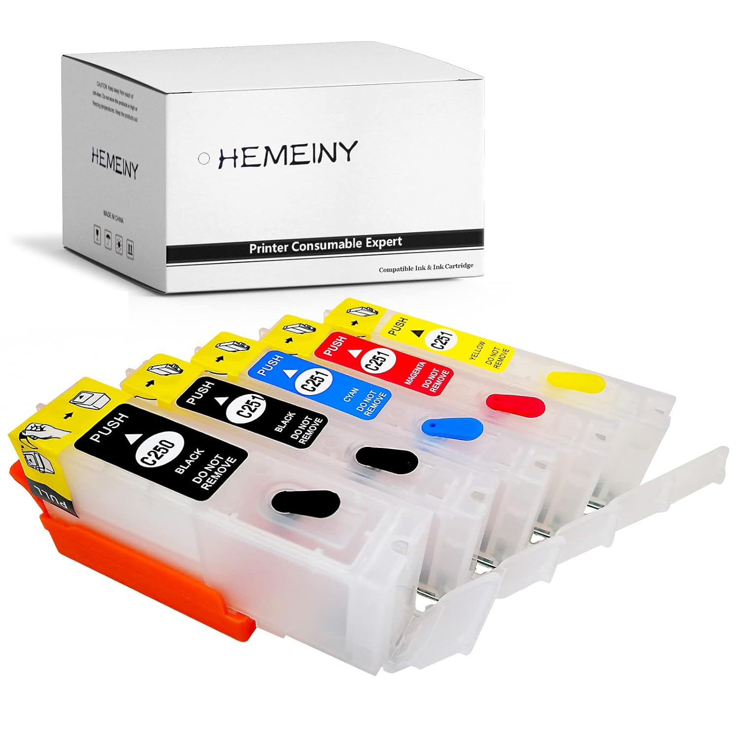 5pcs PGI-250 CLI-251 Empty Refillable Ink Cartridge MG5420 IP7220 MX722 MX922 MG5520 MG6420 MG5620 MG6620 MG5522 iX6820 Printers Empty Ink Cartridge