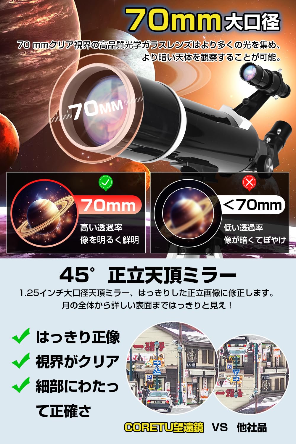 Amazon.co.jp: 天体望遠鏡 子供 初心者 150倍以上 333x高倍率