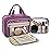 BAGSMART Toiletry Bag Hanging Travel Makeup Organizer with TSA Approved Transparent Cosmetic Bag Makeup Bag for Full Sized Toiletries, Large-Purple