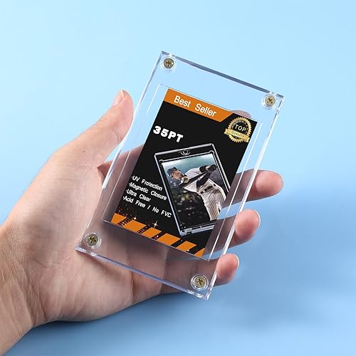 Miniatura 4 de Protector de tarjetas coleccionables de 4 tornillos, fundas de béisbol, protector de tarjetas de acrílico de 35 puntos, funda transparente para