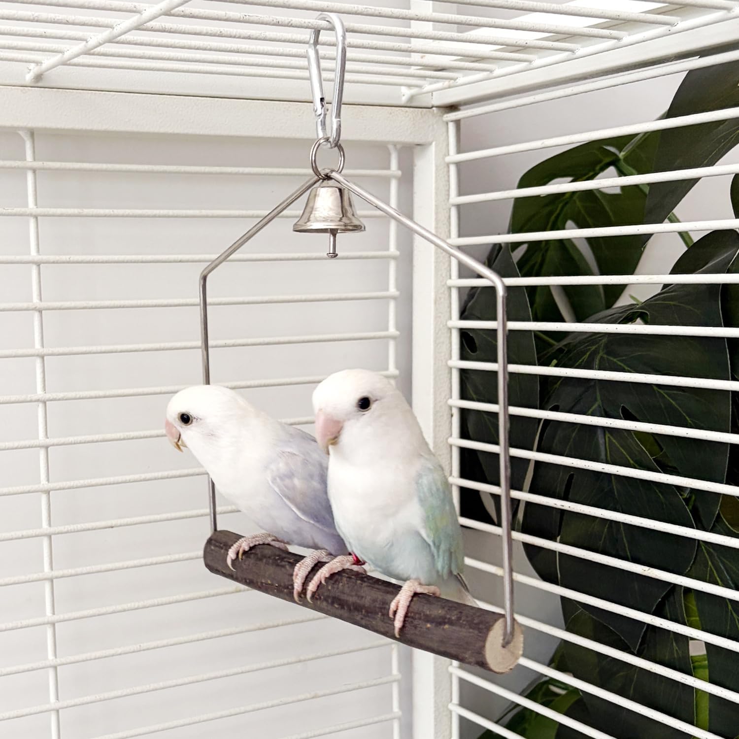 Bird Swing Conure Toys, Parrot Climbing Hammock for Parakeet, Lovebird, Budgie, Small Birds, Cockatiel