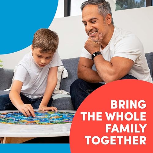 Miniatura 4 de A Broader View Rompecabezas de mesa redonda con vista al océano 500 piezas rompecabezas para adultos y niños adecuado para grupos de 2 o más todo el