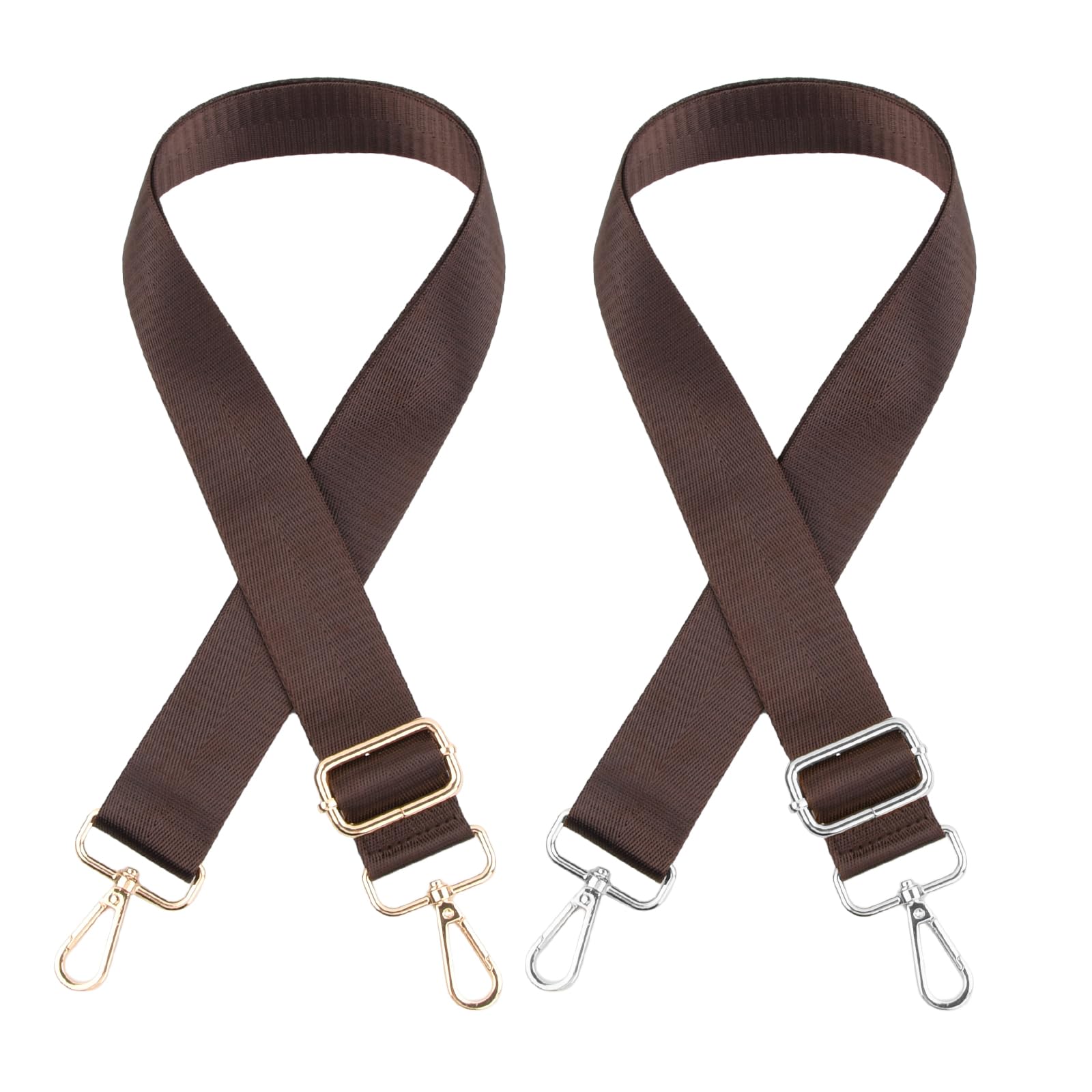 2 Cinghie Regolabili Per Borse Donna - Tracolla 75-130 Cm Con Moschettone, Larghezza 3.8 Cm, Colori Kaki E Bordeaux - Foto 10