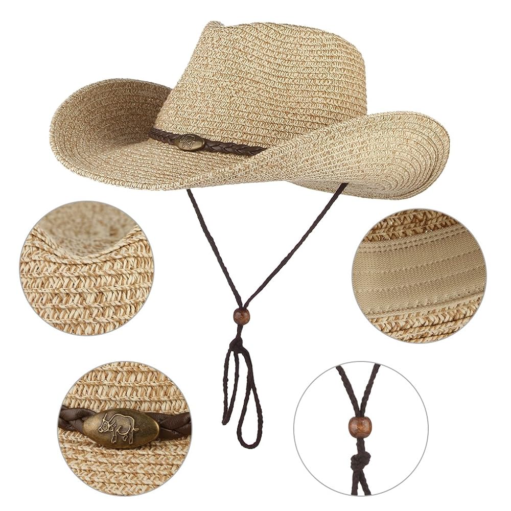 EOZY Western Cowboy Hat with String for Women Men Foldable