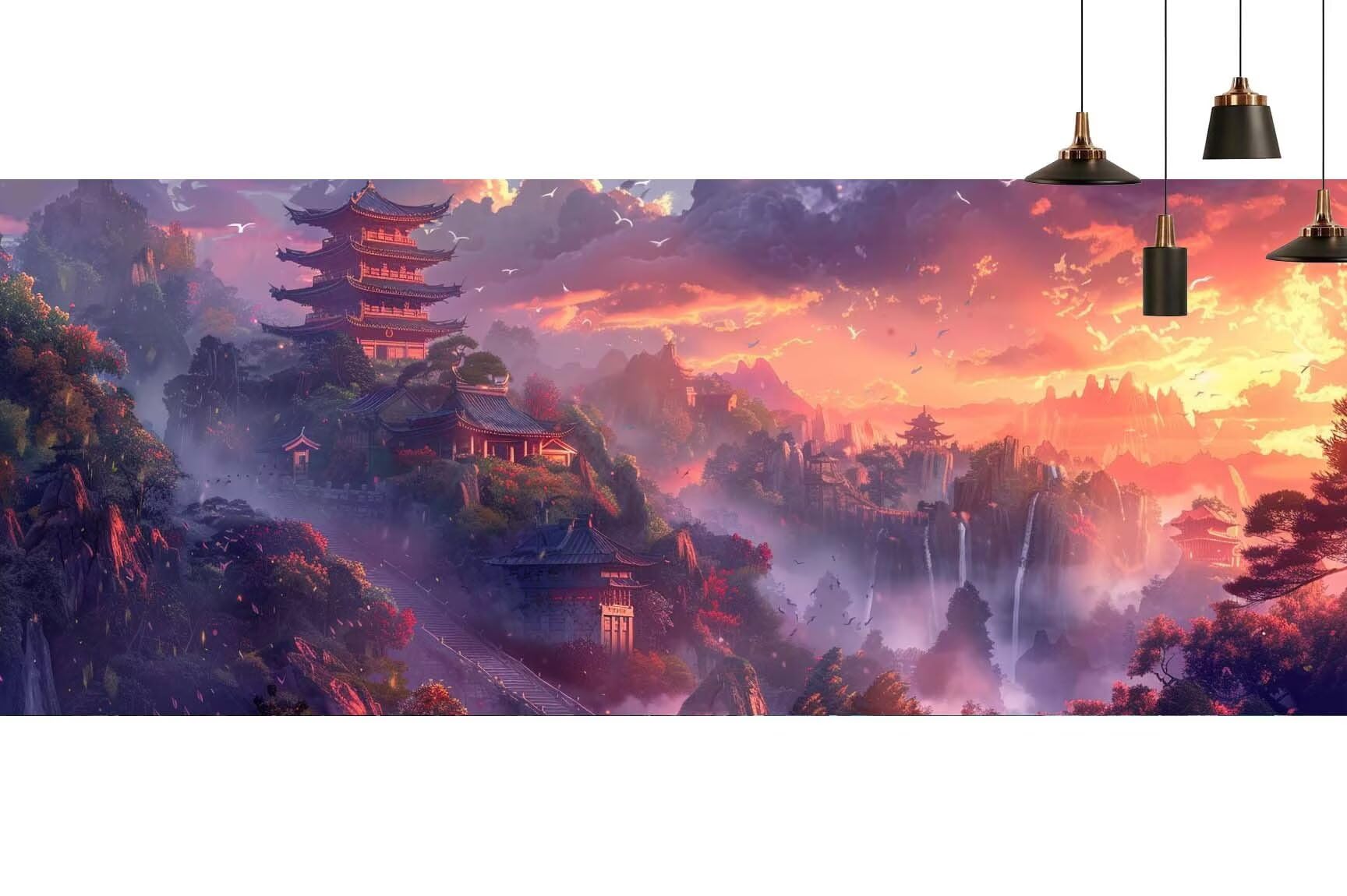 Japon Diamond Painting Bâtiment Diamond Painting Enfant Broderie Kit Complet, 5D Peinture Diamant Point de Croix Cristal Artisanat,DIY Tableau Strass Diamant Canevas Débutant Kit, Gifts 40x120cm M687