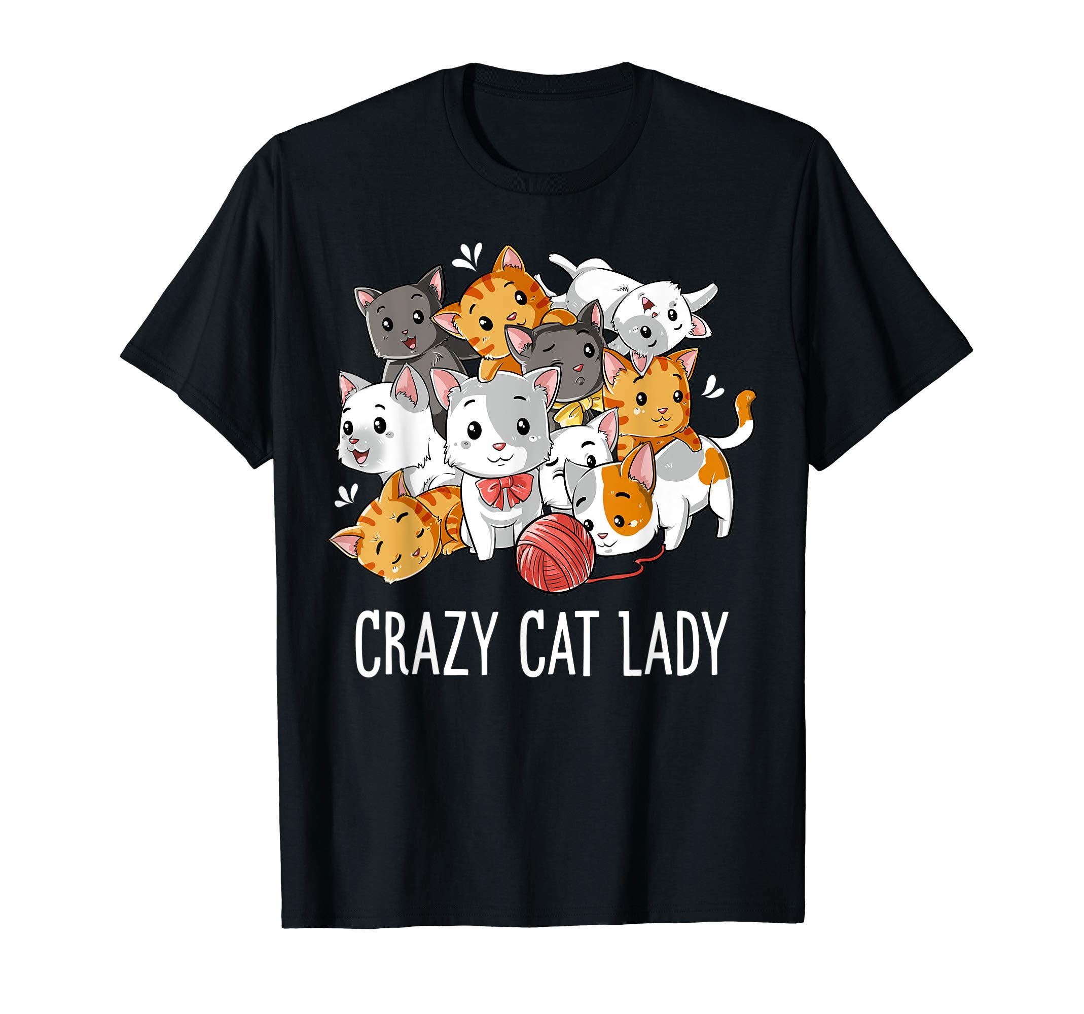 Feline Pawsitive Cat CoCrazy Cat Lady Funny Girls Women Kitty Kitten Animal Lover T-ShirtOEKO-TEX STANDARD 100