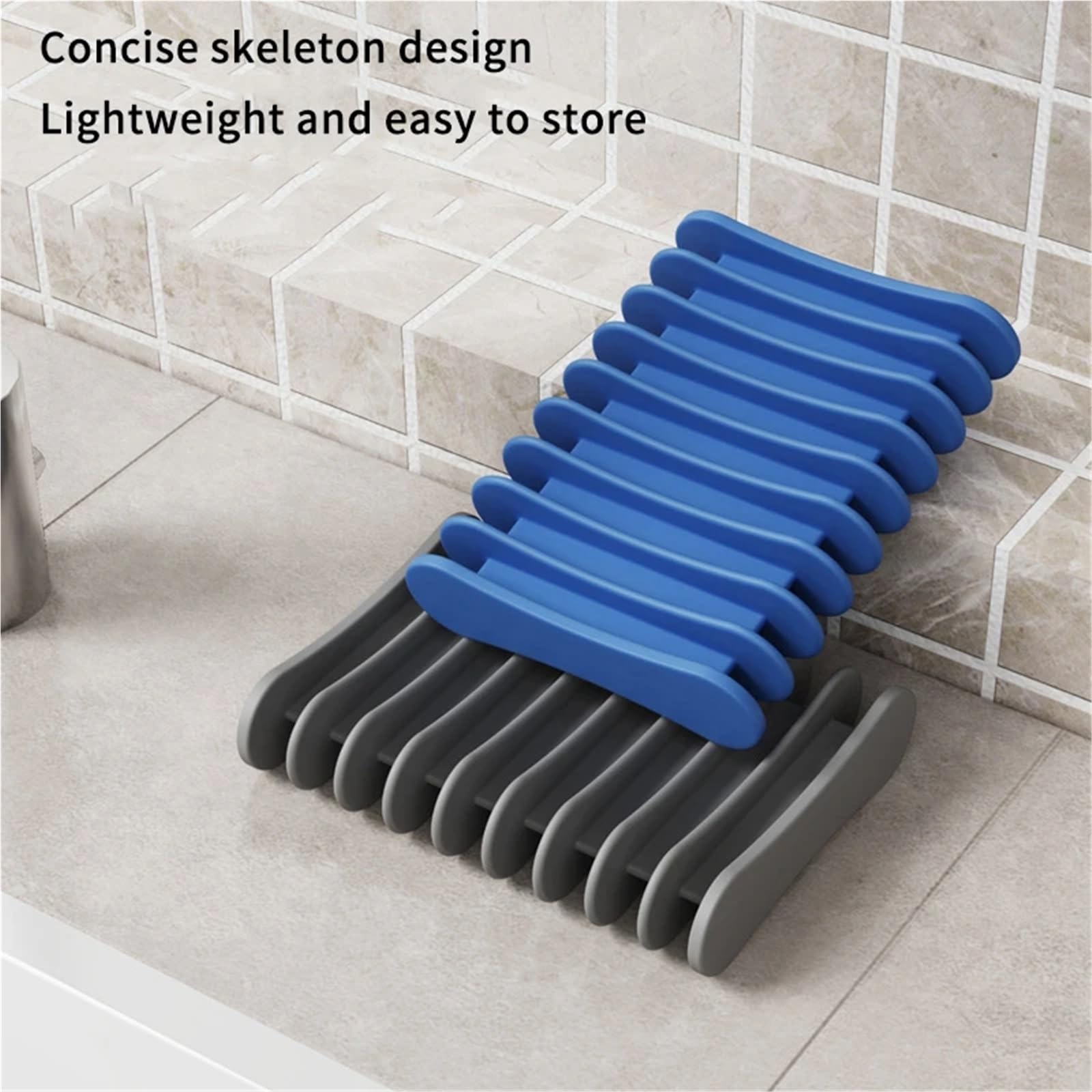 Jabonera Antideslizante, Paquete de 3 jaboneras autodrenantes Silicona, Soporte Compacto, Multicolor(Black)