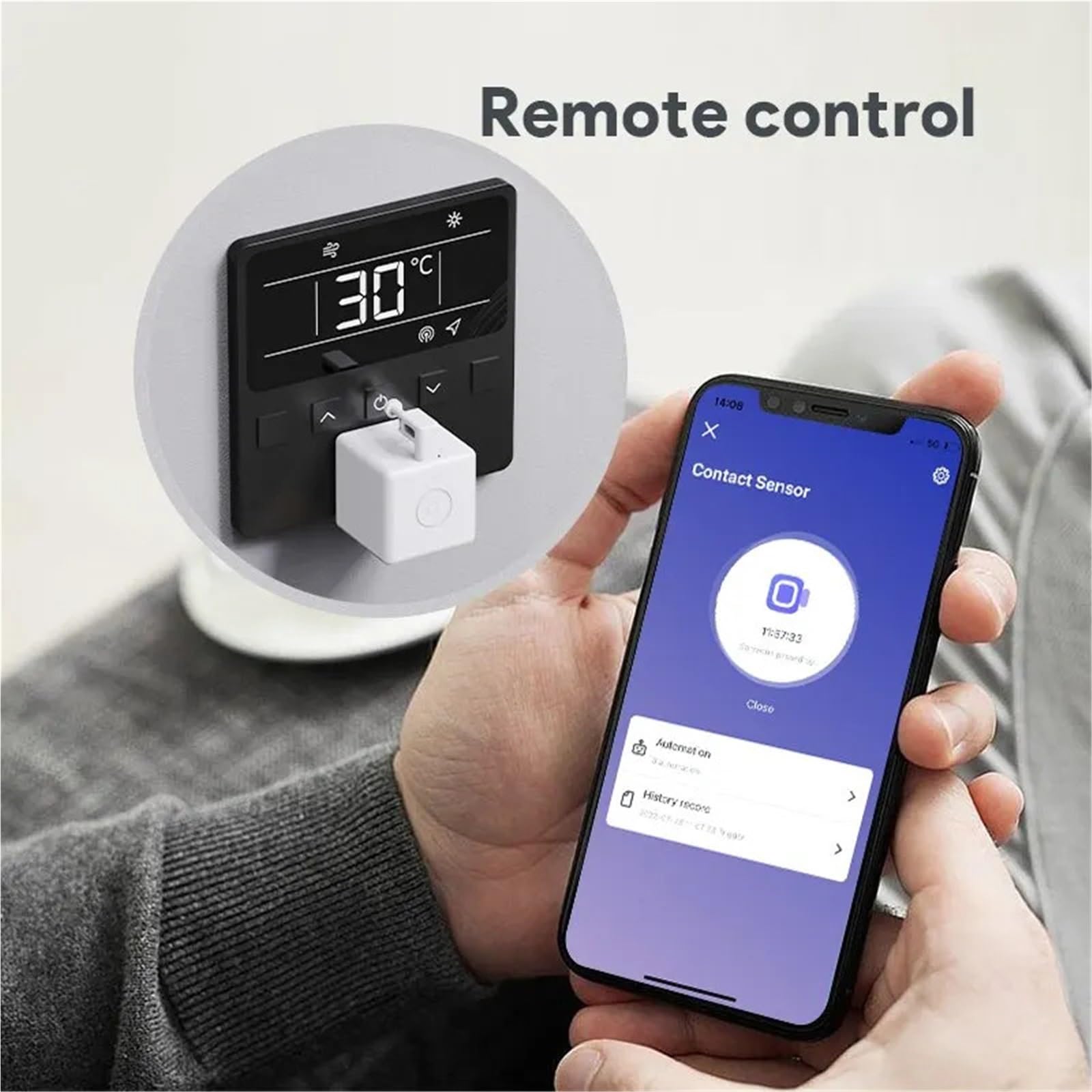 Przycisk, Bluetooth Fingerbot Plus Finger Robot Przycisk Przełącznika Bot Inteligentny Dom Praca Z Aplikacją Life Do pokoju(White)