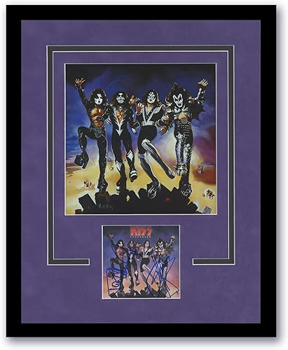 Gene Simmons & Paul Stanley"KISS" Autographs SIGNED Framed 11x14 Display E ACOA