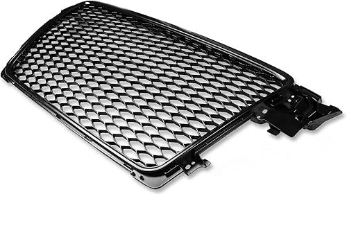 Miniatura 7 de Parrilla delantera central Sport VR-6 Honeycomb Mesh Grille Sport Negro compatible con Audi A4 B8 2008 2009 2010 2011 Sedan Avant