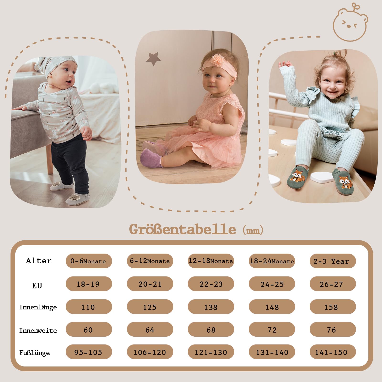 IceUnicorn Zapatos Bebe Primeros Pasos Ante Zapatos Bebe Cuero Suave Zapatillas de Estar por casa Bebé