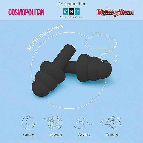 Miniatura 3 de Tapones suaves para los oídos para reducir el ruido del sueño, hechos de silicona, adecuados para dormir y nadar, tapones suaves y reutilizables