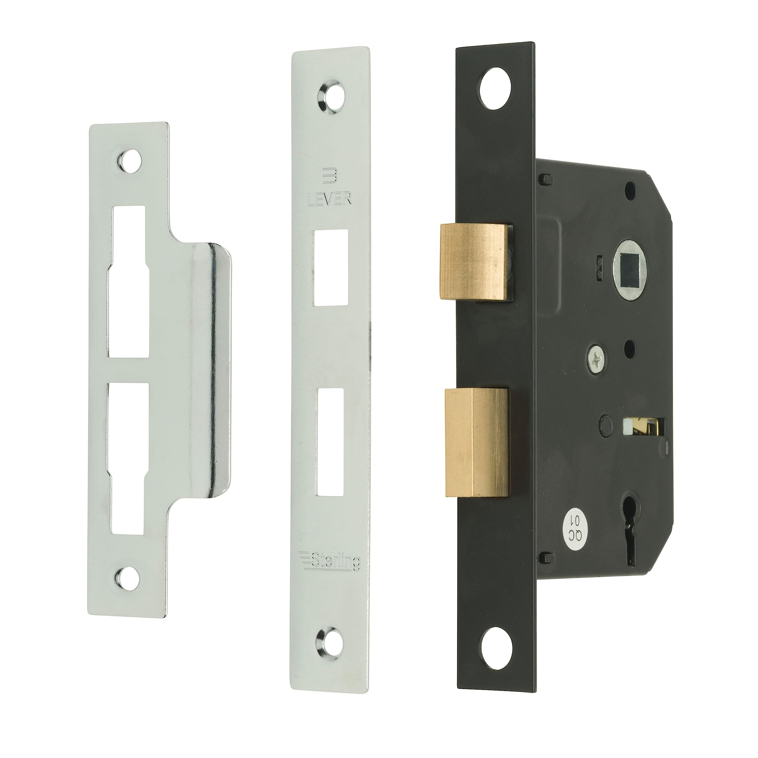 Sterling MLS325N 2.5-inch/65mm 3-Lever Sashlock - Nickel