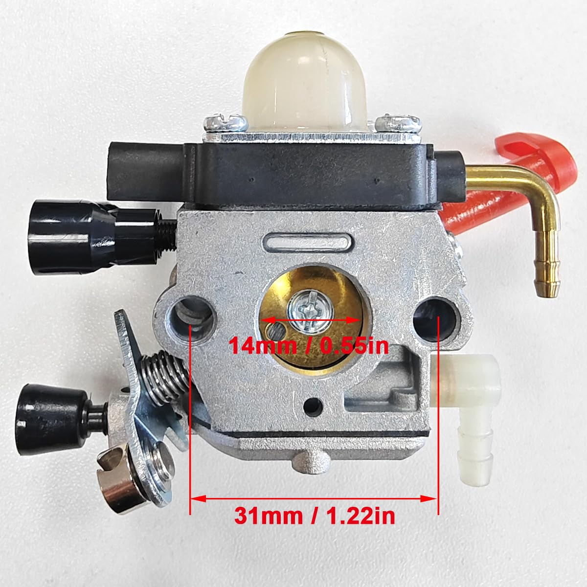 ZAMDOE Kit de carburateur pour Stihl HS81 HS81R HS81RC HS81T HS86 HS86R HS86T Taille-haie, remplace C1Q-S225, 4237 120 0606, 4237 120 0618, avec Joint Bougie d'allumage Filtre à Carburant