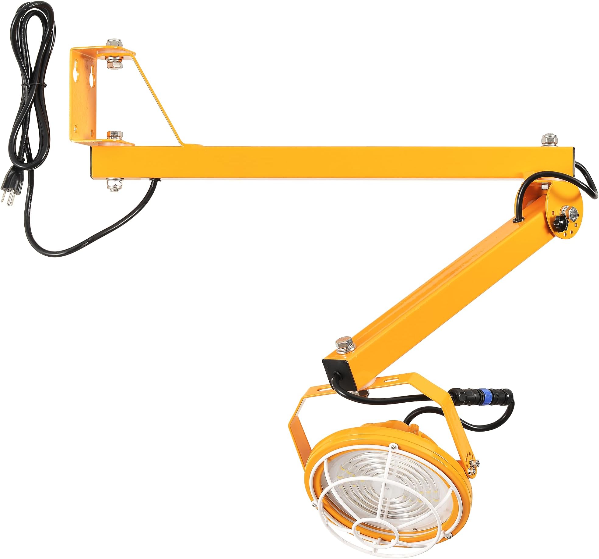 30W LED Loading Dock Light with 40” Swing Single Folding Arm, 5000K 4,200 Lumen 360° Rotatable Lamp Head, IP65 Rated, UL Listed Dock Light for Trailers, Docks, Warehouses, Container (30W)